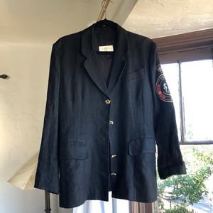 Vertigo Vintage Black Linen Jacket